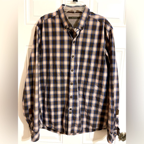 7 Diamonds Other - 7 Diamonds‎ Shirt Mens Large Button Down Black Gray Plaid Classic Western Cowboy